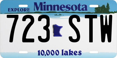 MN license plate 723STW
