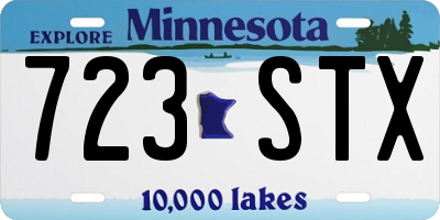 MN license plate 723STX