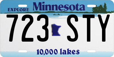 MN license plate 723STY