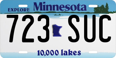 MN license plate 723SUC