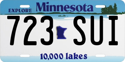 MN license plate 723SUI