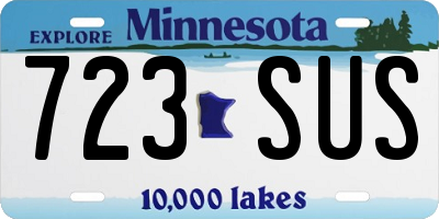 MN license plate 723SUS