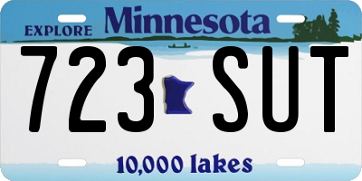 MN license plate 723SUT