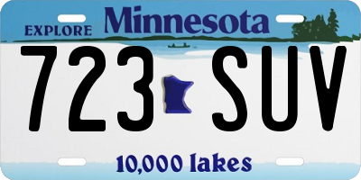 MN license plate 723SUV