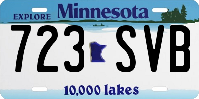 MN license plate 723SVB