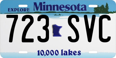 MN license plate 723SVC