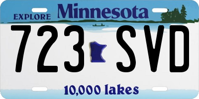 MN license plate 723SVD