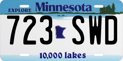 MN license plate 723SWD