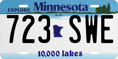 MN license plate 723SWE