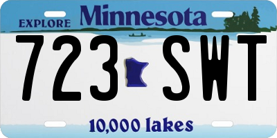 MN license plate 723SWT