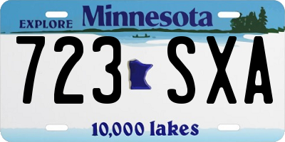 MN license plate 723SXA