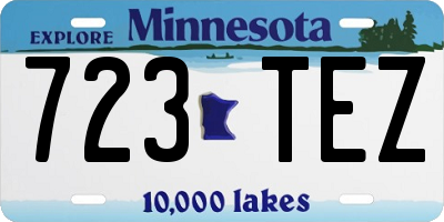 MN license plate 723TEZ