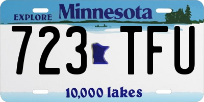 MN license plate 723TFU