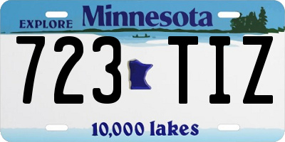 MN license plate 723TIZ