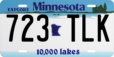 MN license plate 723TLK