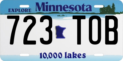 MN license plate 723TOB