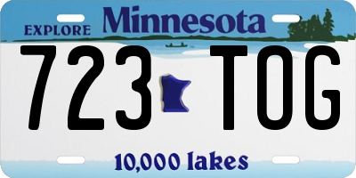 MN license plate 723TOG