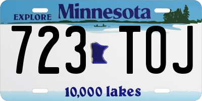MN license plate 723TOJ