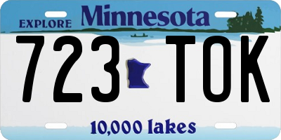 MN license plate 723TOK