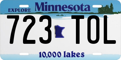 MN license plate 723TOL