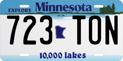 MN license plate 723TON