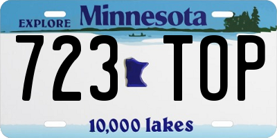 MN license plate 723TOP