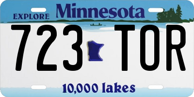 MN license plate 723TOR