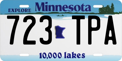 MN license plate 723TPA