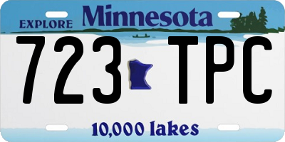 MN license plate 723TPC
