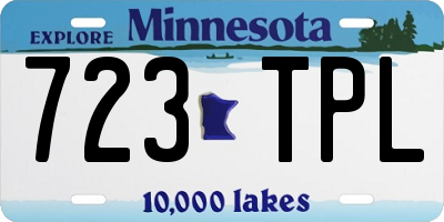 MN license plate 723TPL