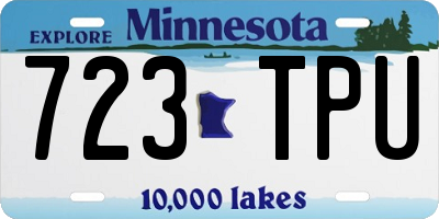 MN license plate 723TPU