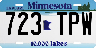 MN license plate 723TPW