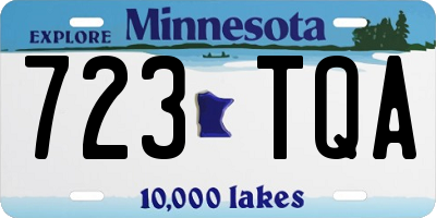 MN license plate 723TQA