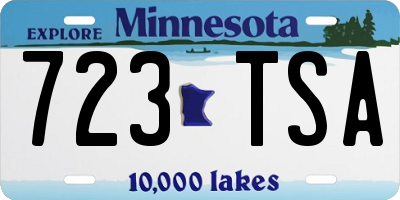 MN license plate 723TSA