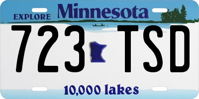 MN license plate 723TSD