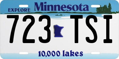 MN license plate 723TSI