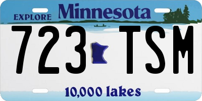 MN license plate 723TSM