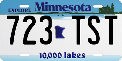 MN license plate 723TST