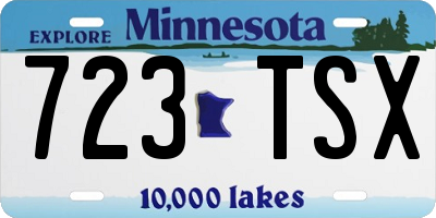 MN license plate 723TSX