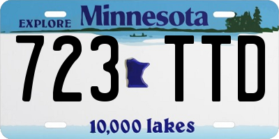 MN license plate 723TTD