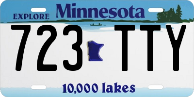 MN license plate 723TTY