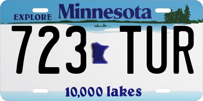 MN license plate 723TUR