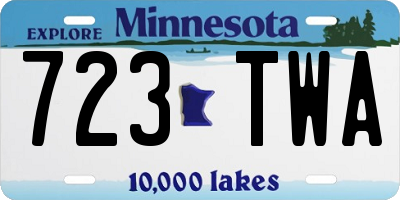 MN license plate 723TWA