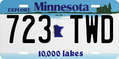 MN license plate 723TWD