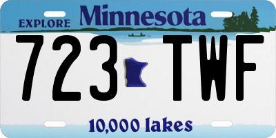 MN license plate 723TWF