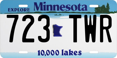 MN license plate 723TWR