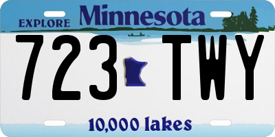 MN license plate 723TWY