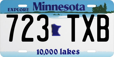 MN license plate 723TXB