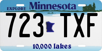MN license plate 723TXF