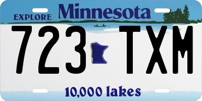 MN license plate 723TXM